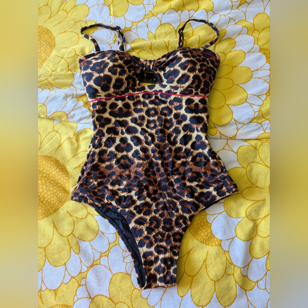 Leopard Print One Piece Swimsuit By Banned (Retro Brand) 🐆